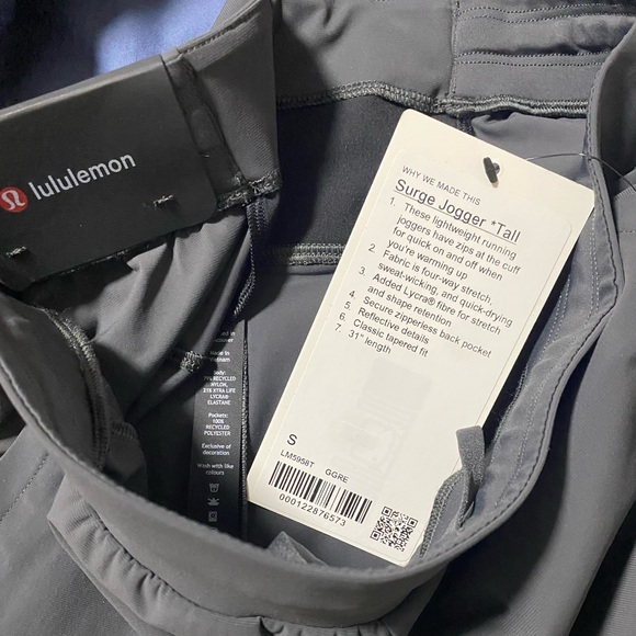 Lululemon Men’s Grey Surge Jogger Small - Picture 5 of 5